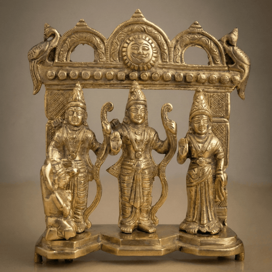 Brass Ram Darbar Idol – Complete Set - SwastikKripa | Pure Brass Idols | Home Decor & Gifting | Free Shipping.