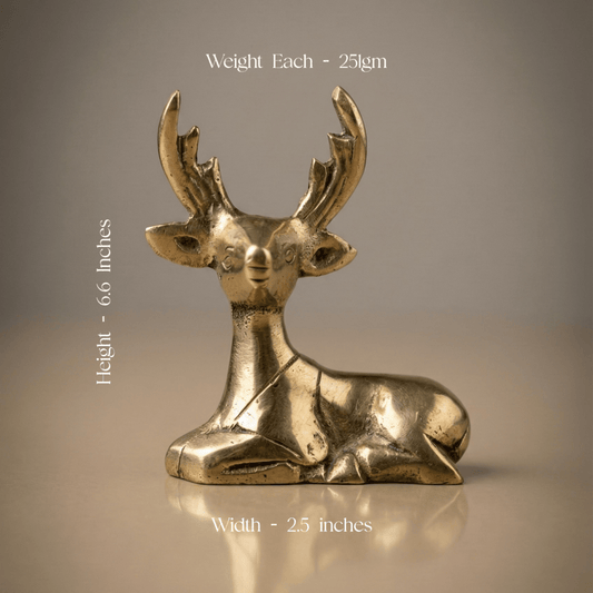 Handcrafted Brass Deer - Home Decor - SwastikKripa | Pure Brass Idols | Home Decor & Gifting | Free Shipping.