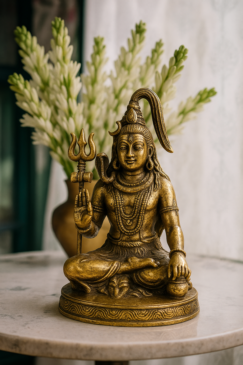 Antique Brass Mahadev Idol