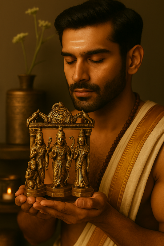 Antique Brass Ram Darbar Idol