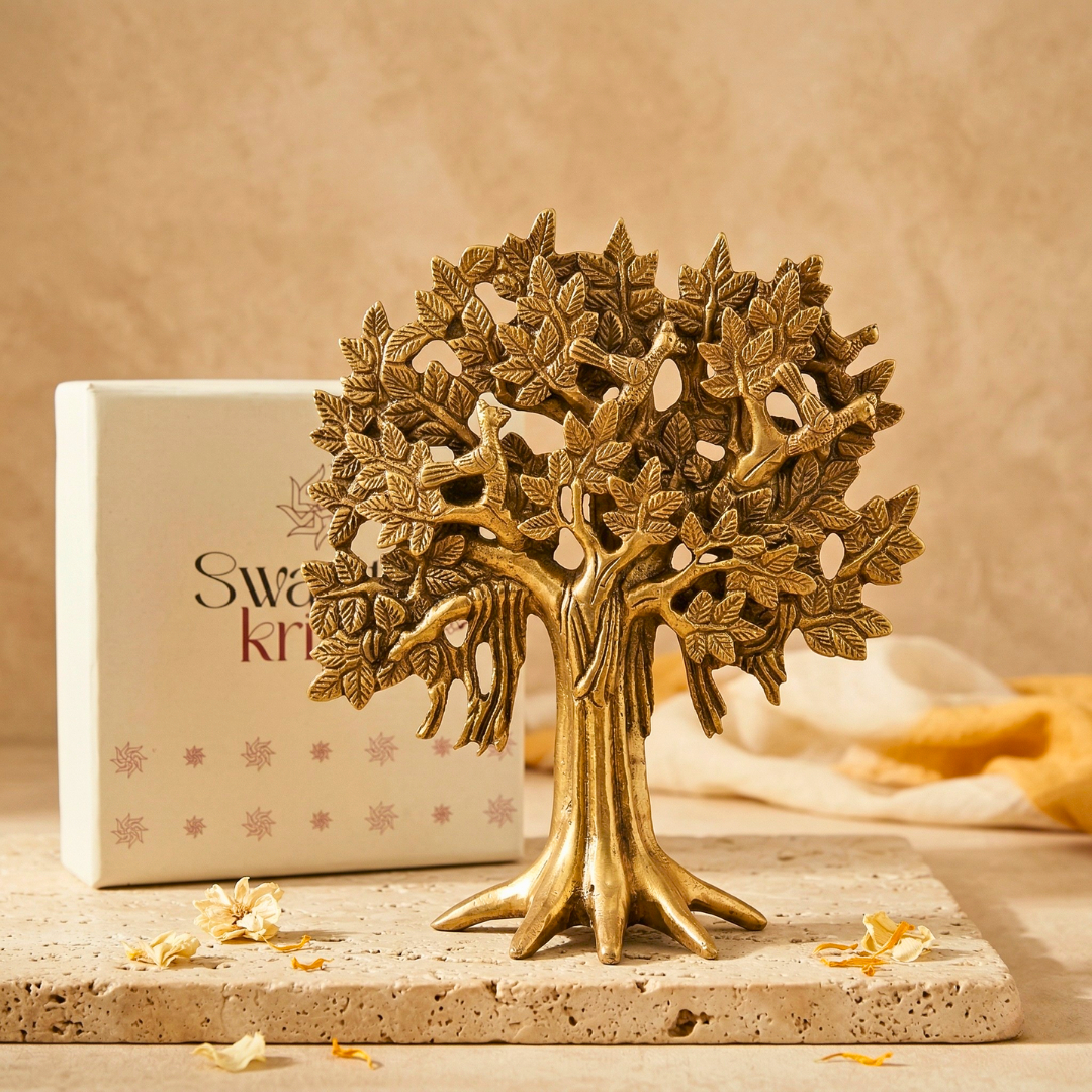 Vriksha Brass Tree of Life | Handcrafted Decor for Growth & Harmony