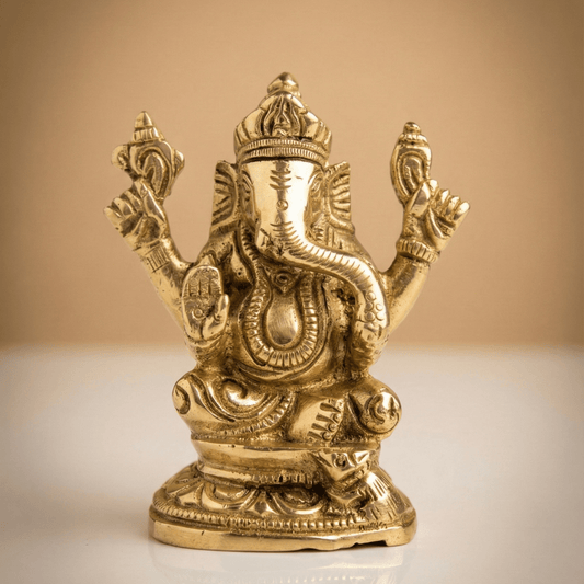 Siddhivinayak Ganesha Brass Idol | Prosperity, Wisdom & New Beginnings - SwastikKripa | Pure Brass Idols | Home Decor & Gifting | Free Shipping.
