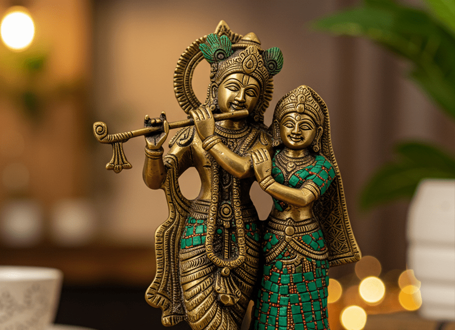 The Timeless Significance of Radha Krishna Idols in Your Home - SwastikKripa | Pure Brass Idols | Home Decor & Gifting | Free Shipping.