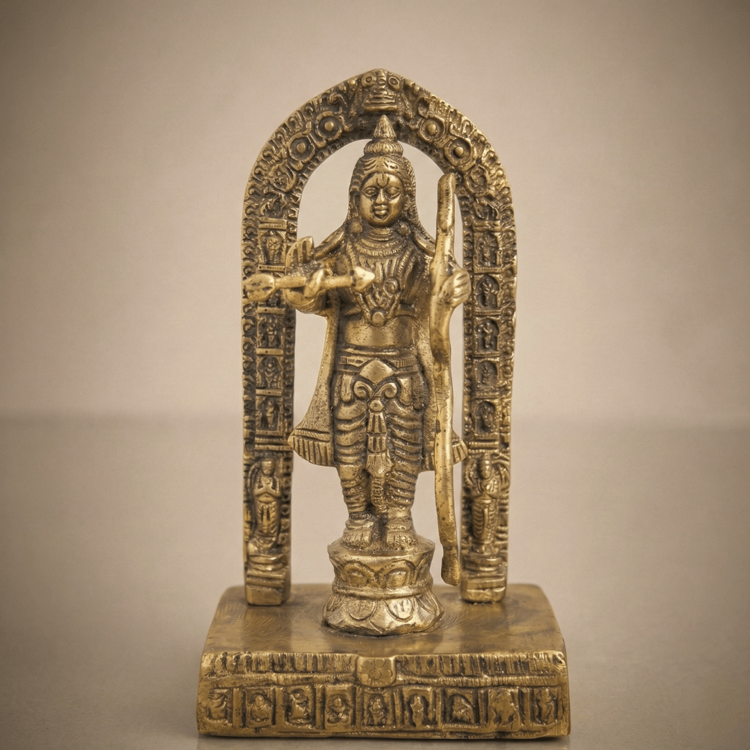 Sacred Brass Shri Ram Idol - SwastikKripa | Pure Brass Idols | Home Decor & Gifting | Free Shipping.