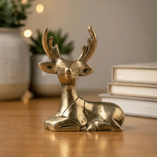 Handcrafted Brass Deer - Home Decor