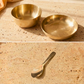 Sattva Brass Thaali Set - 5 pieces set (1 Thaali, 2 bowls, 1 glass and 1 spoon)