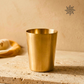 Sattva Brass Thaali Set - 5 pieces set (1 Thaali, 2 bowls, 1 glass and 1 spoon)