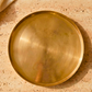 Sattva Brass Thaali Set - 5 pieces set (1 Thaali, 2 bowls, 1 glass and 1 spoon)