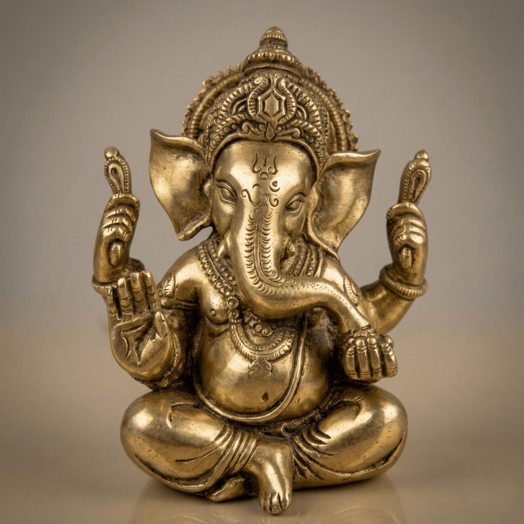 Pure Brass Lord Ganesha Idol | Home & Decor - SwastikKripa | Pure Brass Idols | Home Decor & Gifting | Free Shipping.