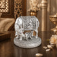 Silver Plated Kamdhenu Cow with Calf Idol | 3 Inches