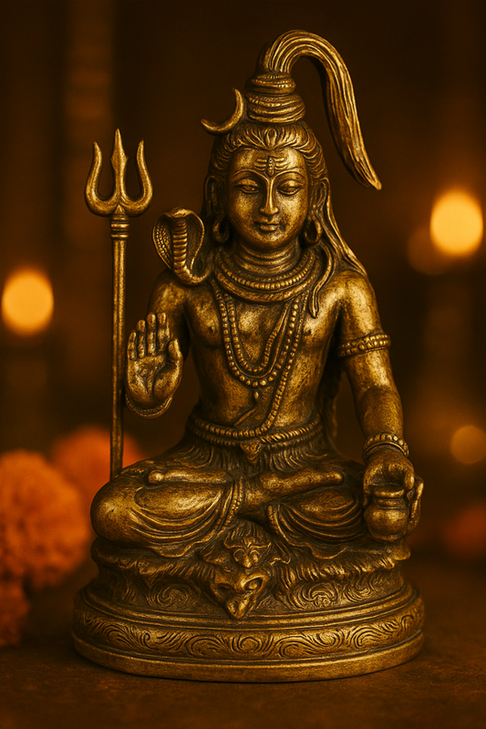 Antique Brass Mahadev Idol