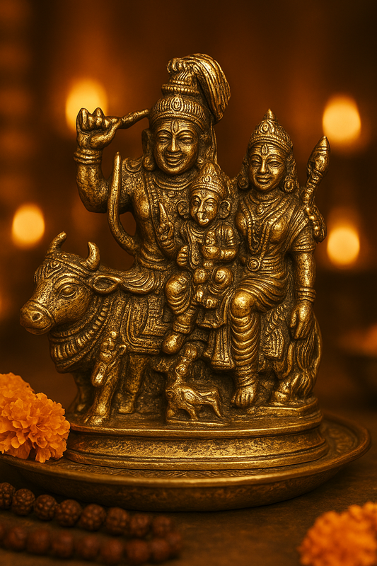 Antique Brass Shiv Parivar Idol