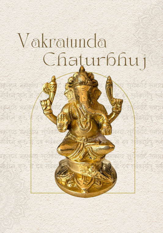 Sacred Vakratunda Brass Idol