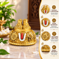 Lord Balaji Charan Paduka | Venkateswara Feet with Shankh, Chakra & Namam | Gold Plated