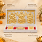Ganesh Lakshmi Saraswati Pocket Temple | Portable Mandir with Charan Paduka Gold Plated