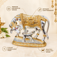 Kamdhenu Cow with Calf Idol | Gold & Silver Plated Finish for Pooja, Home & Gifting