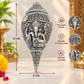 Lord Ganesha Shankh (Conch) - Pure Silver Plated (5 Inch)