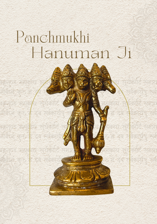 Sacred Panchmukhi Hanuman Brass Idol