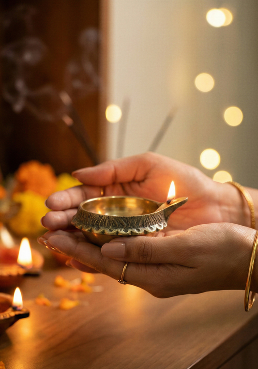Kuber Deepak Set of 2 | Pure Brass Diya for Wealth, Prosperity & Pooja
