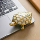 Brass Tortoise with Mother of Pearl Inlay | Vastu & Feng Shui Wealth Symbol