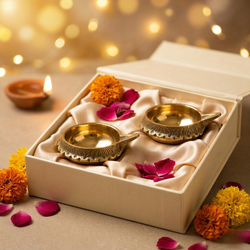 Kuber Deepak Set of 2 | Pure Brass Diya