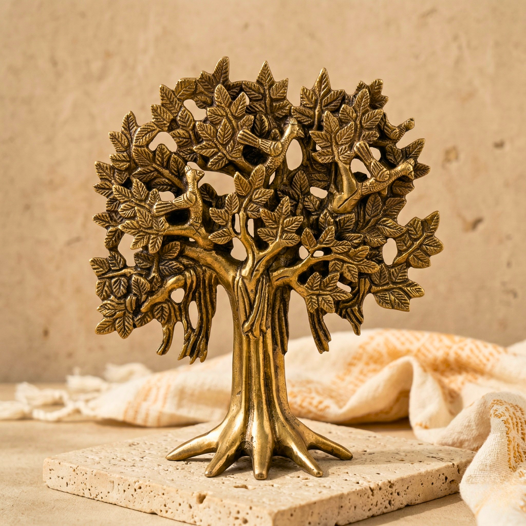 Vriksha Brass Tree of Life | Handcrafted Decor for Growth & Harmony